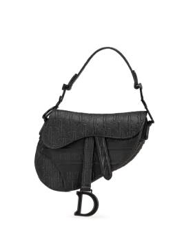 Christian Dior Pre-Owned 2020 mini Oblique Schultertasche aus Kalbsleder mit Prägung - Schwarz von Christian Dior