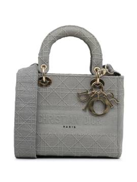 Christian Dior Pre-Owned 2020 mittelgroße Cannage Lady D-Lite Handtasche - Grau von Christian Dior