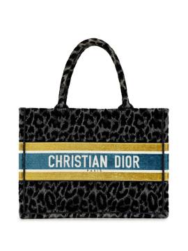 Christian Dior Pre-Owned 2021 mittelgroße Mizza Book Tote Bag aus besticktem Canvas - Schwarz von Christian Dior