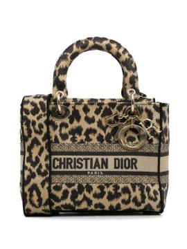 Christian Dior Pre-Owned 2021 mittelgroße Mizza Lady D-Lite Satteltasche - Braun von Christian Dior