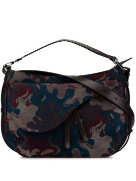 Christian Dior Pre-Owned 2021 Peter Doig Canvas Camouflage Soft Saddle-Bag - Braun von Christian Dior