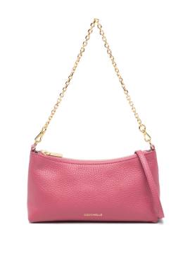 Coccinelle Aura Schultertasche aus gekörnetem Leder - Rosa von Coccinelle