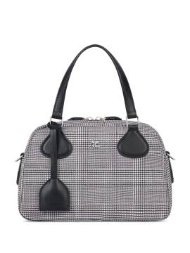 Courrèges Bowlingtasche mit Hahnentrittmuster - Schwarz von Courrèges