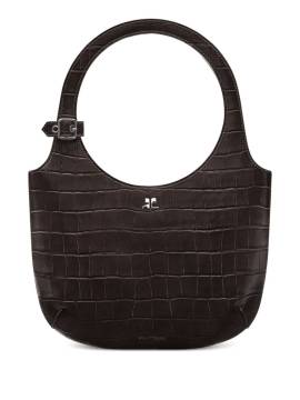 Courrèges Holy Handtasche mit Kroko-Effekt - Braun von Courrèges