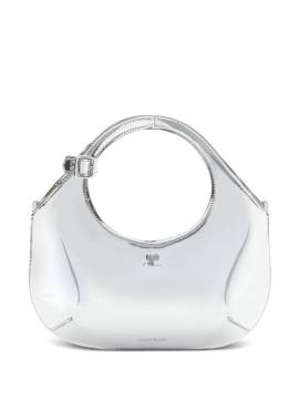 Courrèges Mini Holy Handtasche mit Metallic-Optik - Silber von Courrèges