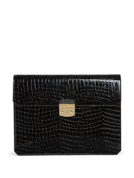 DSQUARED2 Clutch in Kroko-Optik - Schwarz von DSQUARED2