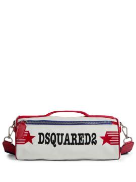 DSQUARED2 Schultertasche in Zylinderform mit Logo-Print - Weiß von DSQUARED2