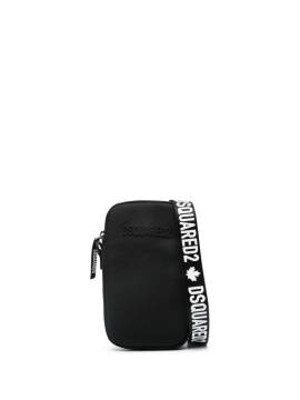 DSQUARED2 Schultertasche mit Logo-Schild - Schwarz von DSQUARED2