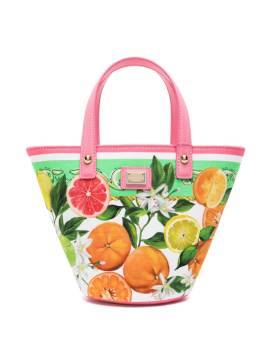 Dolce & Gabbana Kids Canvas-Shopper mit Früchte-Print - Orange von Dolce & Gabbana Kids