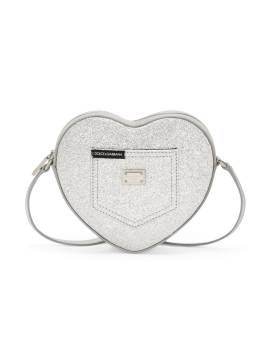 Dolce & Gabbana Kids DG Girlie Heart Schultertasche - Silber von Dolce & Gabbana Kids