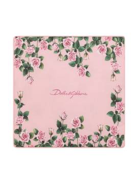 Dolce & Gabbana Kids Decke mit Blumen-Print - Rosa von Dolce & Gabbana Kids