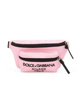 Dolce & Gabbana Kids Gürteltasche mit gummiertem Logo - Rosa von Dolce & Gabbana Kids