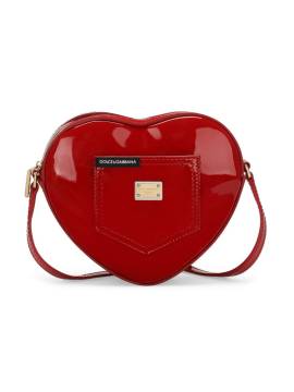 Dolce & Gabbana Kids Heart Schultertasche aus Lackleder - Rot von Dolce & Gabbana Kids