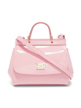 Dolce & Gabbana Kids Mini Sicily Handtasche aus Lackleder - Rosa von Dolce & Gabbana Kids