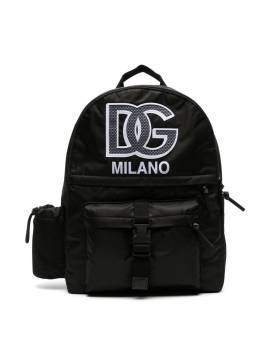 Dolce & Gabbana Kids Rucksack mit Logo-Patch - Schwarz von Dolce & Gabbana Kids