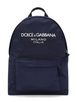 Dolce & Gabbana Kids Rucksack mit Logo-Print - Blau von Dolce & Gabbana Kids