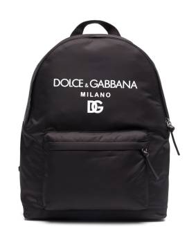 Dolce & Gabbana Kids Rucksack mit Logo-Print - Schwarz von Dolce & Gabbana Kids