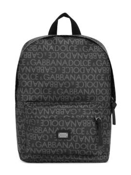 Dolce & Gabbana Kids Rucksack mit Logo-Print - Schwarz von Dolce & Gabbana Kids