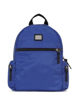 Dolce & Gabbana Kids Rucksack mit Logo-Schild - Blau von Dolce & Gabbana Kids