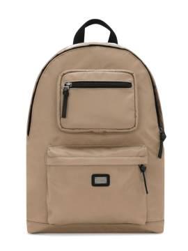 Dolce & Gabbana Kids Rucksack mit Logo-Schild - Nude von Dolce & Gabbana Kids