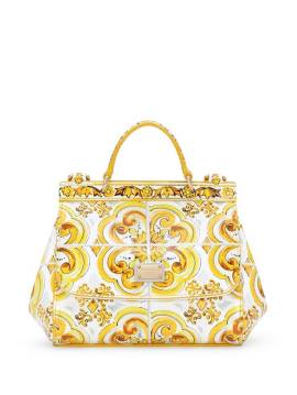 Dolce & Gabbana Kids Sicily Handtasche mit Majolica-Print - Gelb von Dolce & Gabbana Kids