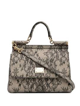 Dolce & Gabbana Pre-Owned 21th Century Lace Printed Miss Sicily satchel - Braun von Dolce & Gabbana Pre-Owned
