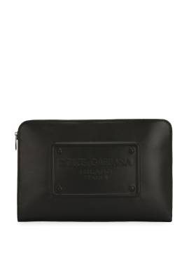 Dolce & Gabbana Clutch mit Logo-Prägung - Schwarz von Dolce & Gabbana