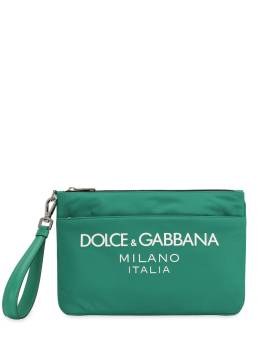 Dolce & Gabbana Clutch mit Logo-Print - Grün von Dolce & Gabbana