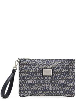 Dolce & Gabbana Clutch mit Logo-Schild - Blau von Dolce & Gabbana