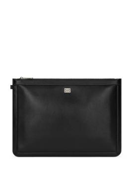 Dolce & Gabbana Clutch mit Logo-Schild - Schwarz von Dolce & Gabbana