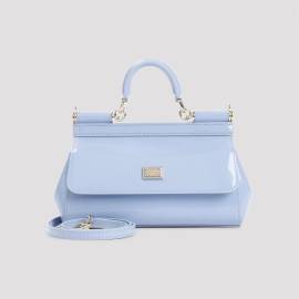 Dolce&Gabbana Crossbody Bags - Sicily Light Blue Calf Leather Handbag - Gr. unisize - in Blau - für Damen von Dolce&Gabbana