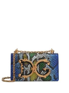 Dolce & Gabbana DG Girls Handytasche mit Python-Effekt - Blau von Dolce & Gabbana