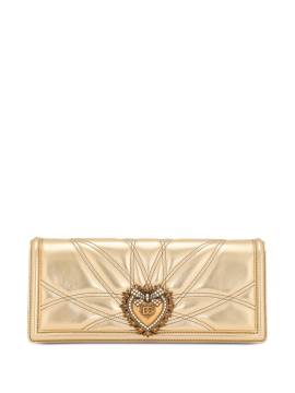 Dolce & Gabbana Devotion Clutch im Metallic-Look - Gold von Dolce & Gabbana