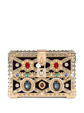 Dolce & Gabbana Dolce Box Clutch mit Schmucksteinen - Gold von Dolce & Gabbana