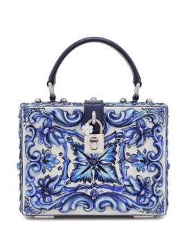 Dolce & Gabbana Dolce Box Tasche mit Majolica-Print - Blau von Dolce & Gabbana