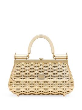 Dolce & Gabbana Gewebte Sicily Mini-Tasche - Gold von Dolce & Gabbana