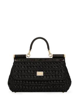 Dolce & Gabbana Gewebte Sicily Mini-Tasche - Schwarz von Dolce & Gabbana