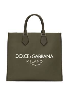 Dolce & Gabbana Großer Shopper mit Logo-Print - Grün von Dolce & Gabbana