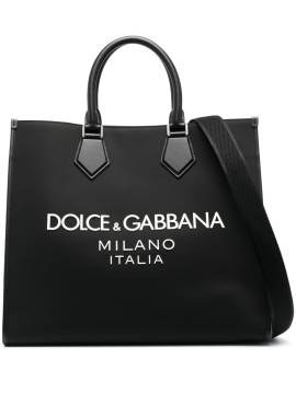 Dolce & Gabbana Großer Shopper mit Logo-Print - Schwarz von Dolce & Gabbana