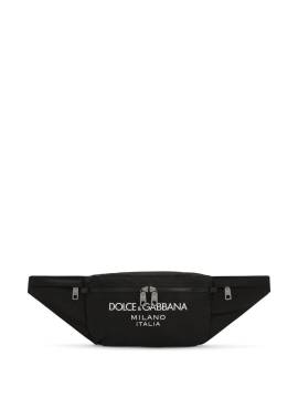 Dolce & Gabbana Gürteltasche mit Logo-Schild - Schwarz von Dolce & Gabbana