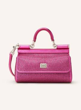 Dolce & Gabbana Handtasche Sicily Small Mit Schmucksteinen pink von Dolce & Gabbana