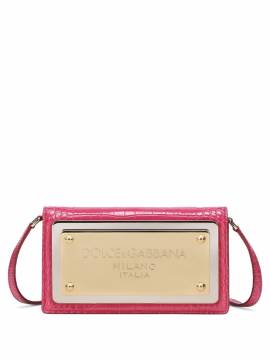 Dolce & Gabbana Handytasche mit Logo-Schild - Rosa von Dolce & Gabbana