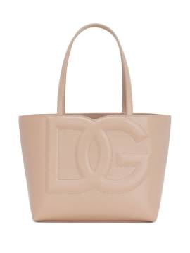 Dolce & Gabbana Kleiner Shopper mit DG-Logo - Nude von Dolce & Gabbana