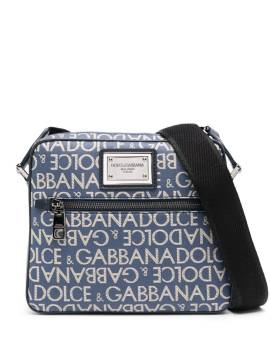 Dolce & Gabbana Kuriertasche mit Jacquard-Logo - Blau von Dolce & Gabbana