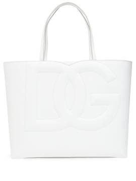 Dolce & Gabbana Mittelgroße Handtasche mit DG-Logo - Weiß von Dolce & Gabbana