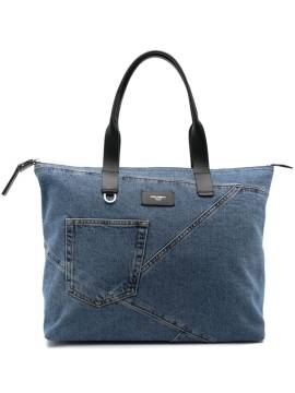 Dolce & Gabbana Mittelgroße Jeans-Tote Bag im Patchwork-Look - Blau von Dolce & Gabbana