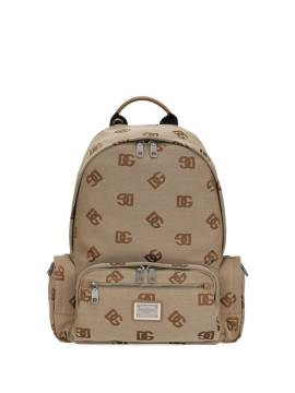 Dolce & Gabbana Rucksack mit Logo-Print - Nude von Dolce & Gabbana