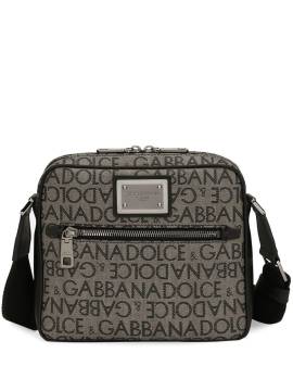 Dolce & Gabbana Schultertasche mit Jacquardmuster - Nude von Dolce & Gabbana