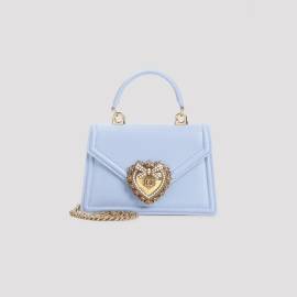 Dolce&Gabbana Shopper - Light Blue Leather Devotion Bag - Gr. unisize - in Blau - für Damen von Dolce&Gabbana