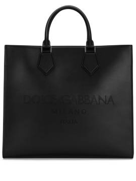 Dolce & Gabbana Shopper mit Logo-Prägung - Schwarz von Dolce & Gabbana